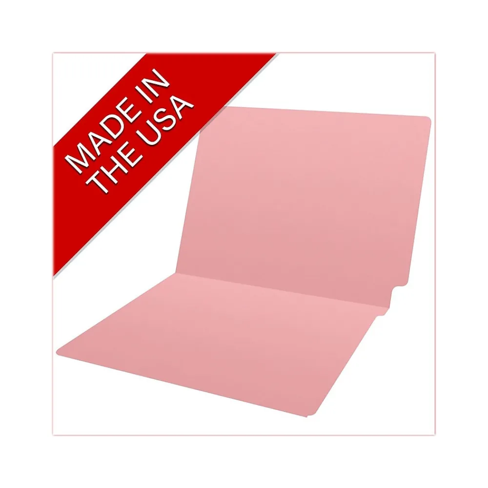 File Folders|Medical Arts Press Heavy-Duty End Tab File Folder, Straight Cut, Letter-Size, Pink, 40/Box (S-09458-PNK)