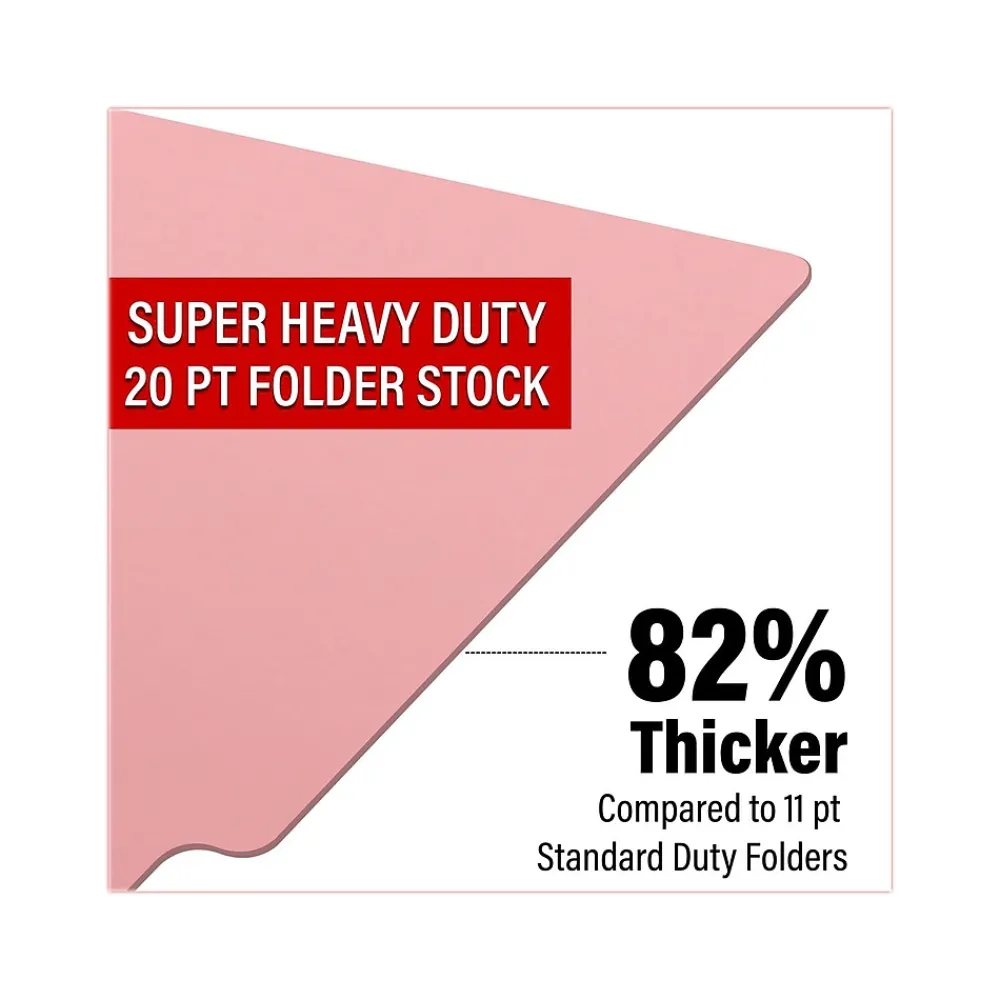 File Folders|Medical Arts Press Heavy-Duty End Tab File Folder, Straight Cut, Letter-Size, Pink, 40/Box (S-09458-PNK)