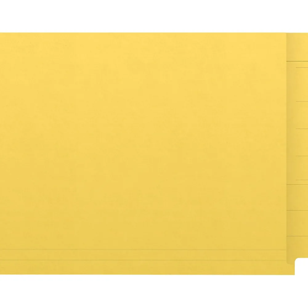 File Folders|Medical Arts Press Kardex Match Recycled Reinforced End Tab File Folder, Straight Cut, Letter Size, Yellow, 100/Box (53057YW)