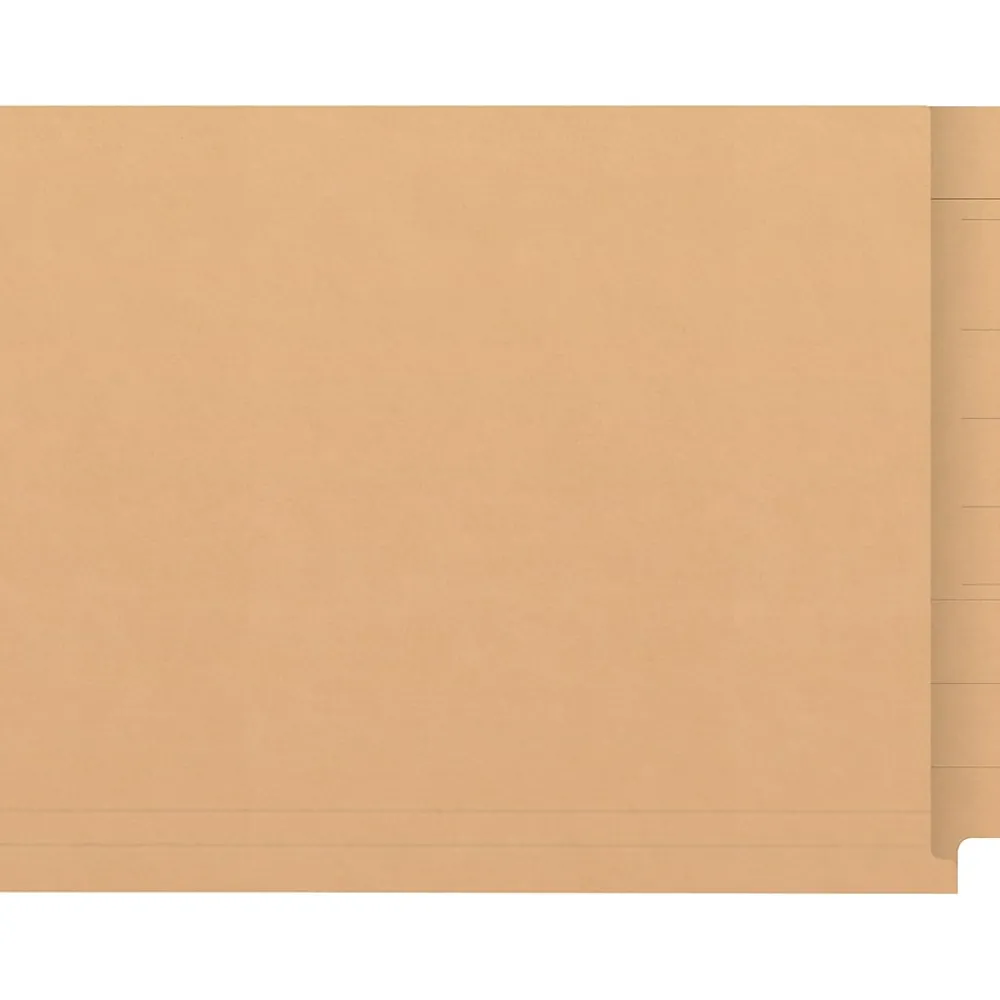 File Folders|Medical Arts Press Kardex Match Reinforced End Tab File Folder, Straight Cut, Letter Size, Tan, 100/Box (S-09482-TAN)