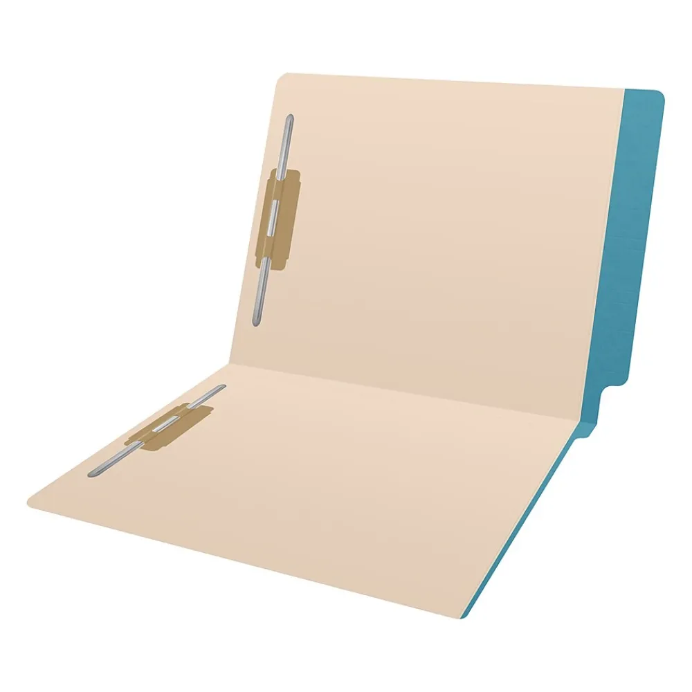 File Folders|Medical Arts Press Reinforced End Tab File Folder, Straight-Cut, Letter Size, Manila/Blue, 50/Box (S-09473-BLU)