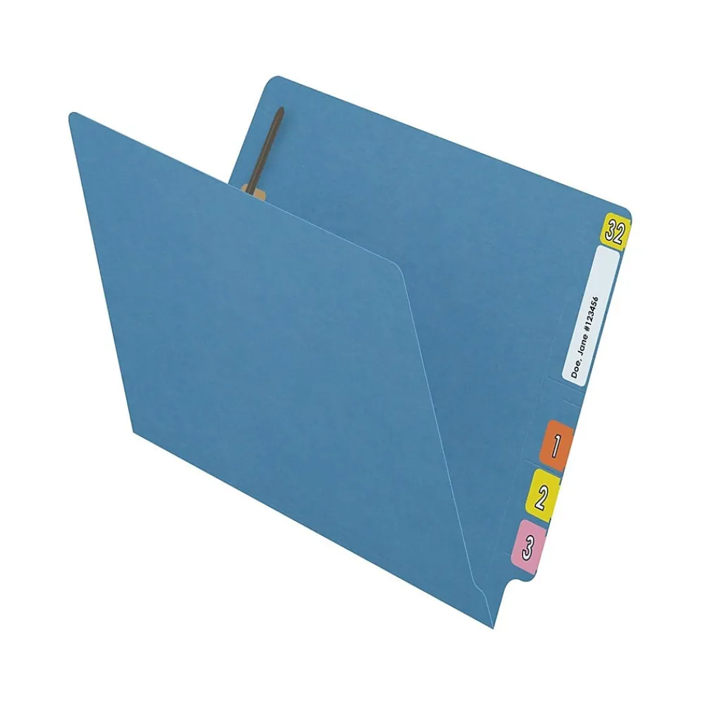 File Folders|Medical Arts Press Reinforced End Tab File Folder, Straight Cut, Letter-Size, Blue, 50/Box (S-01602-BLU)
