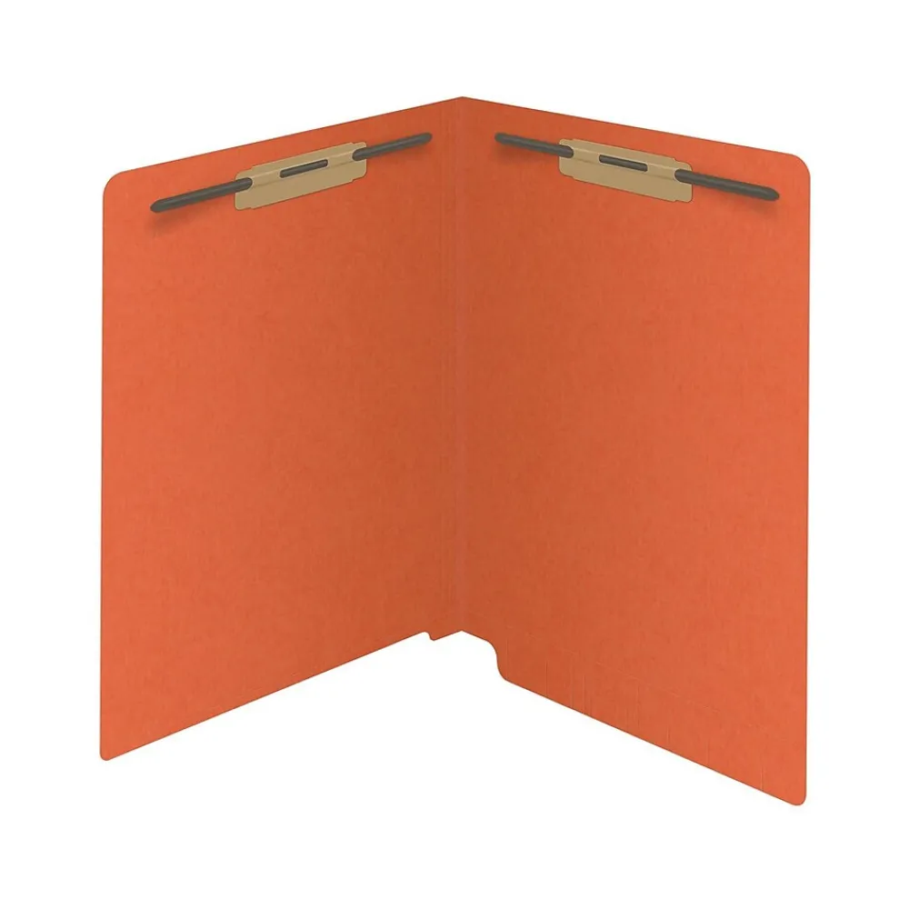 File Folders|Medical Arts Press Reinforced End Tab File Folder, Straight Cut, Letter-Size, Orange, 50/Box (S-01602-ORG)