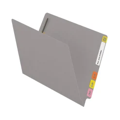 File Folders|Medical Arts Press Reinforced End Tab File Folder, Straight Cut, Letter-Size, Gray, 250/Carton (S-01602-GRY-B)