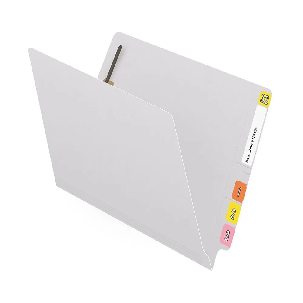 File Folders|Medical Arts Press Reinforced End Tab File Folder, Straight Cut, Letter-Size, White, 50/Box (S-01602-WHT)