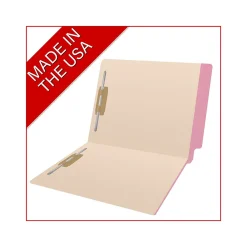 File Folders|Medical Arts Press Reinforced End Tab File Folder, Straight-Cut, Letter Size, Manila/Violet, 50/Box (S-09473-PRP)