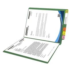 File Folders|Medical Arts Press Reinforced End Tab File Folder, Straight Cut, Letter-Size, Green, 250/Carton (S-01502-GRN-B)