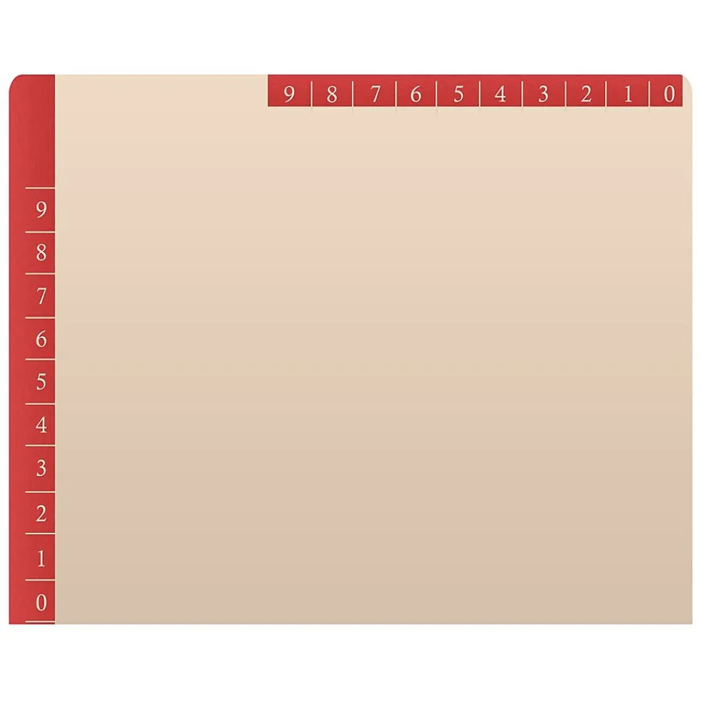 File Folders|Medical Arts Press Reinforced Top Tab File Folder, Full-Cut, Letter Size, Manila/Red, 50/Box (S-09468-RED)