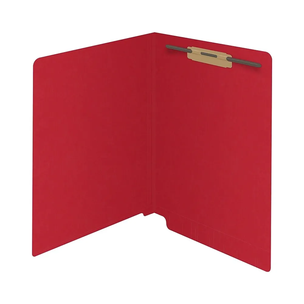 File Folders|Medical Arts Press Reinforced End Tab File Folder, Straight Cut, Letter-Size, Red, 50/Box (S-01601-RED)