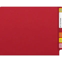 File Folders|Medical Arts Press Reinforced End Tab File Folder, Straight Cut, Letter-Size, Red, 50/Box (S-01601-RED)