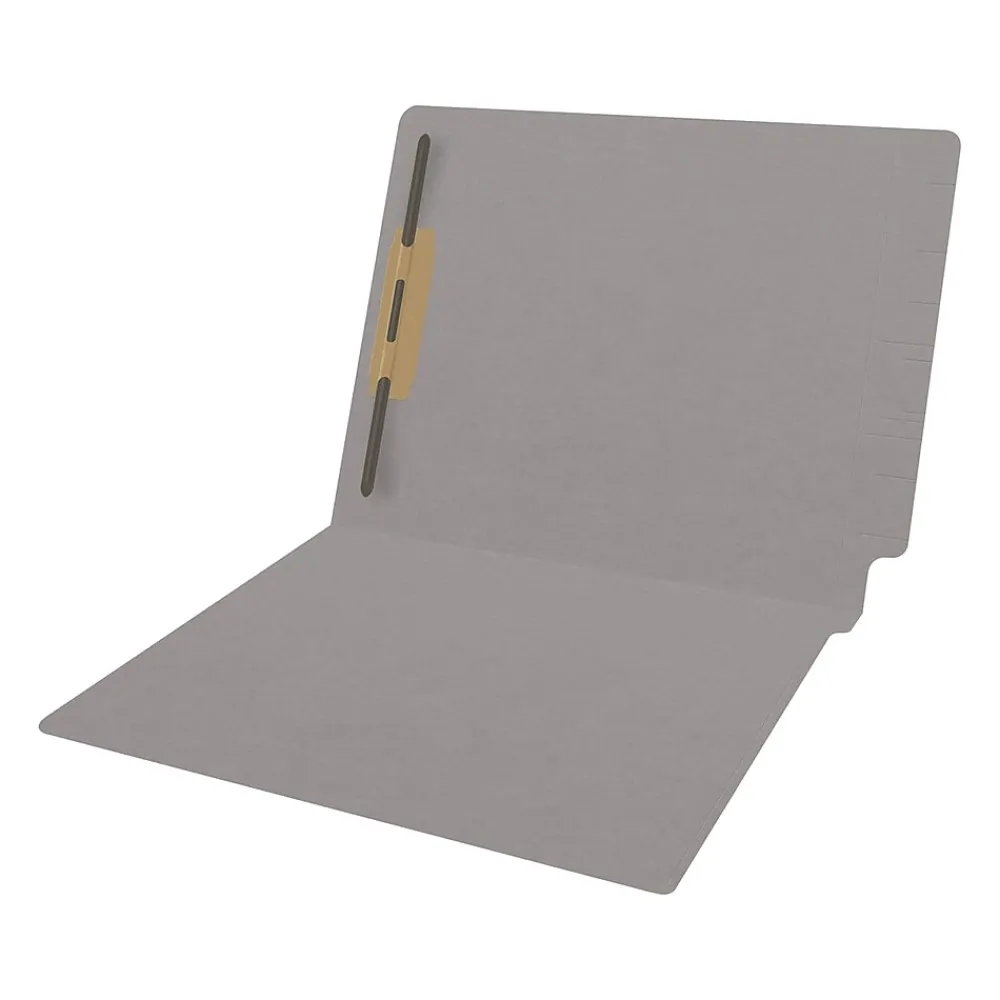 File Folders|Medical Arts Press Reinforced End Tab File Folder, Straight Cut, Letter-Size, Gray, 50/Box (S-01601-GRY)
