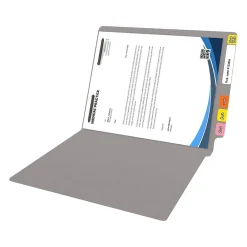 File Folders|Medical Arts Press Reinforced End Tab File Folder, Straight Cut, Letter-Size, Gray, 50/Box (S-01601-GRY)
