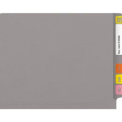 File Folders|Medical Arts Press Reinforced End Tab File Folder, Straight Cut, Letter-Size, Gray, 50/Box (S-01602-GRY)