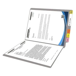 File Folders|Medical Arts Press Reinforced End Tab File Folder, Straight Cut, Letter-Size, Gray, 50/Box (S-01602-GRY)