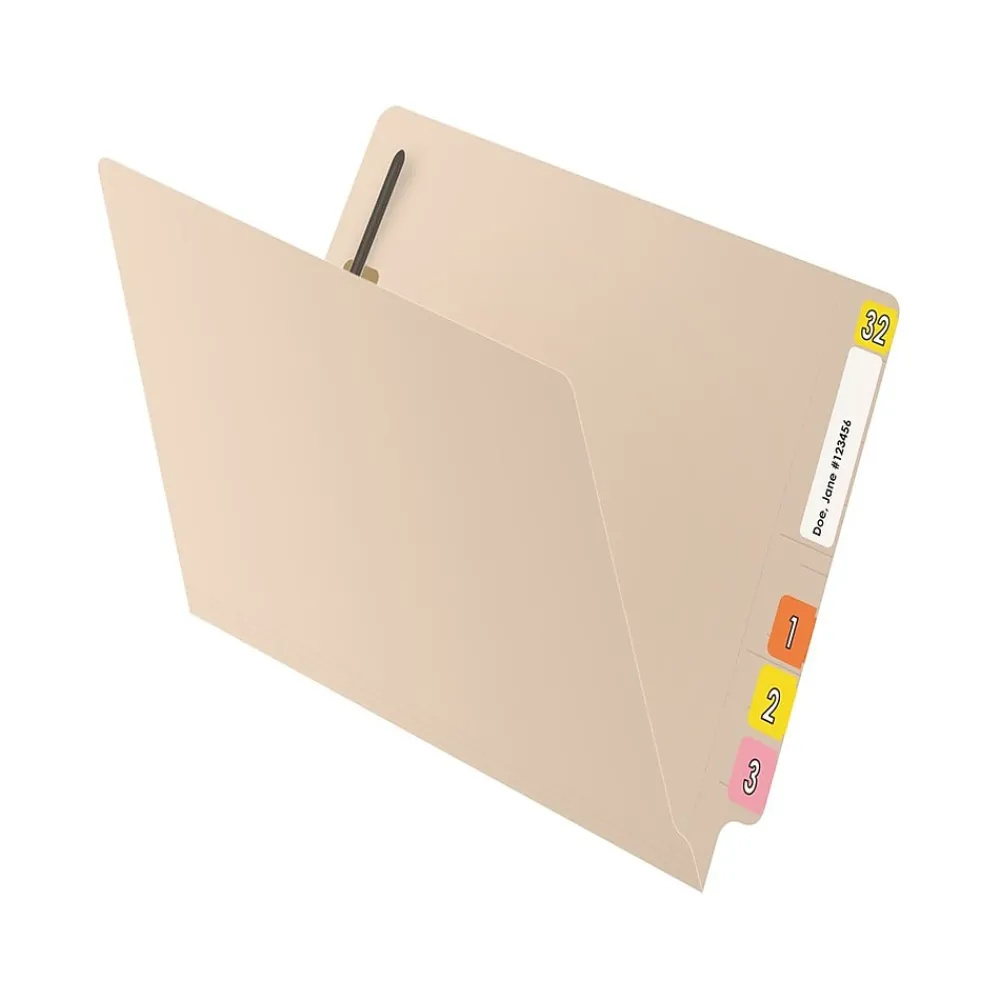 File Folders|Medical Arts Press Reinforced End Tab File Folder, Straight Cut, Letter-Size, Manila, 50/Box (S-01324)
