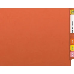File Folders|Medical Arts Press Reinforced End Tab File Folder, Straight Cut, Letter-Size, Orange, 50/Box (S-01502-ORG)