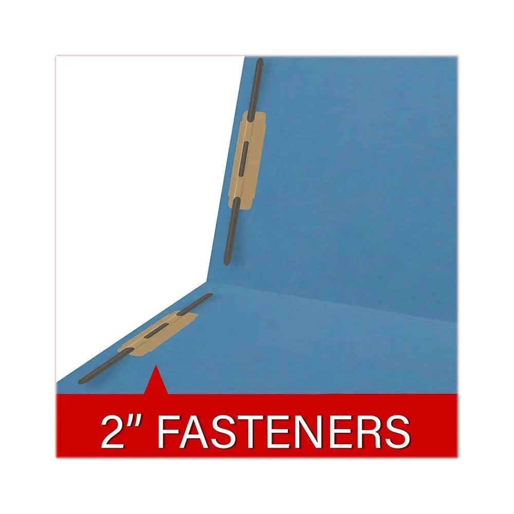 File Folders|Medical Arts Press Reinforced End Tab File Folder, Straight Cut, Letter-Size, Blue, 50/Box (S-01502-BLU)