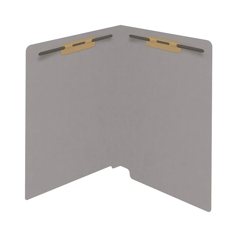 File Folders|Medical Arts Press Reinforced End Tab File Folder, Straight Cut, Letter-Size, Gray, 50/Box (S-01502-GRY)
