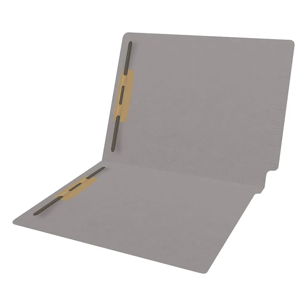 File Folders|Medical Arts Press Reinforced End Tab File Folder, Straight Cut, Letter-Size, Gray, 50/Box (S-01502-GRY)