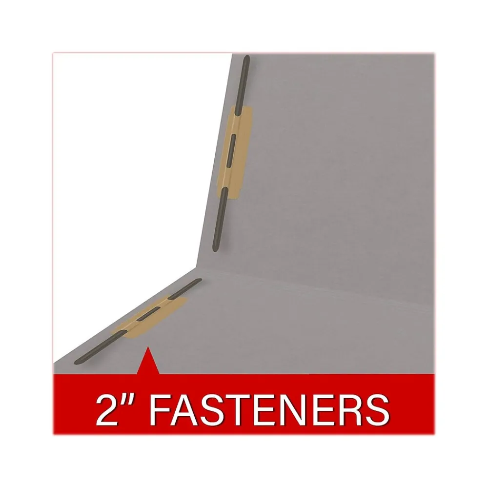 File Folders|Medical Arts Press Reinforced End Tab File Folder, Straight Cut, Letter-Size, Gray, 50/Box (S-01502-GRY)