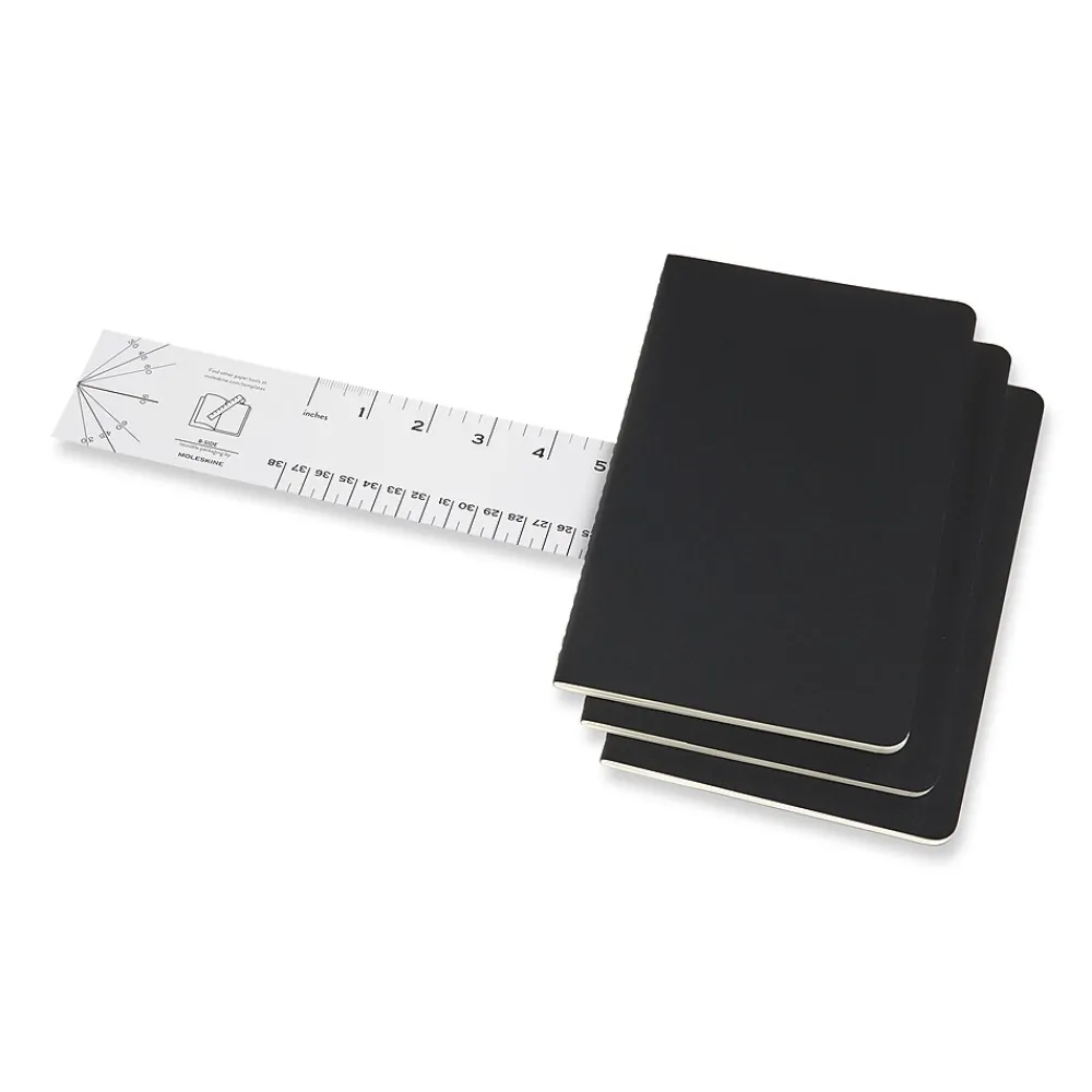 Journals|Moleskine Cahier Journal, 5" x 8.25", Dotted Ruled, Black, 80 Pages, 3/Pack (719213)