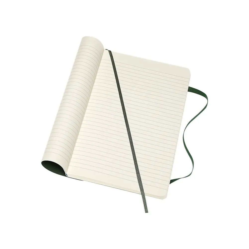 Notebooks|Moleskine Classic Pocket Notebook, 5" x 8.25", Wide Ruled, 96 Sheets, Green (600011)