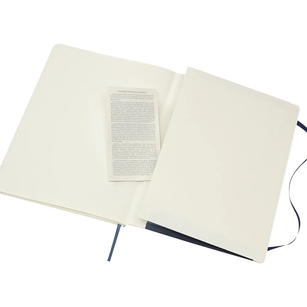 Notebooks|Moleskine Classic Professional Notebook, 7.5" x 9.75", Wide Ruled, 96 Sheets, Sapphire Blue (854771)