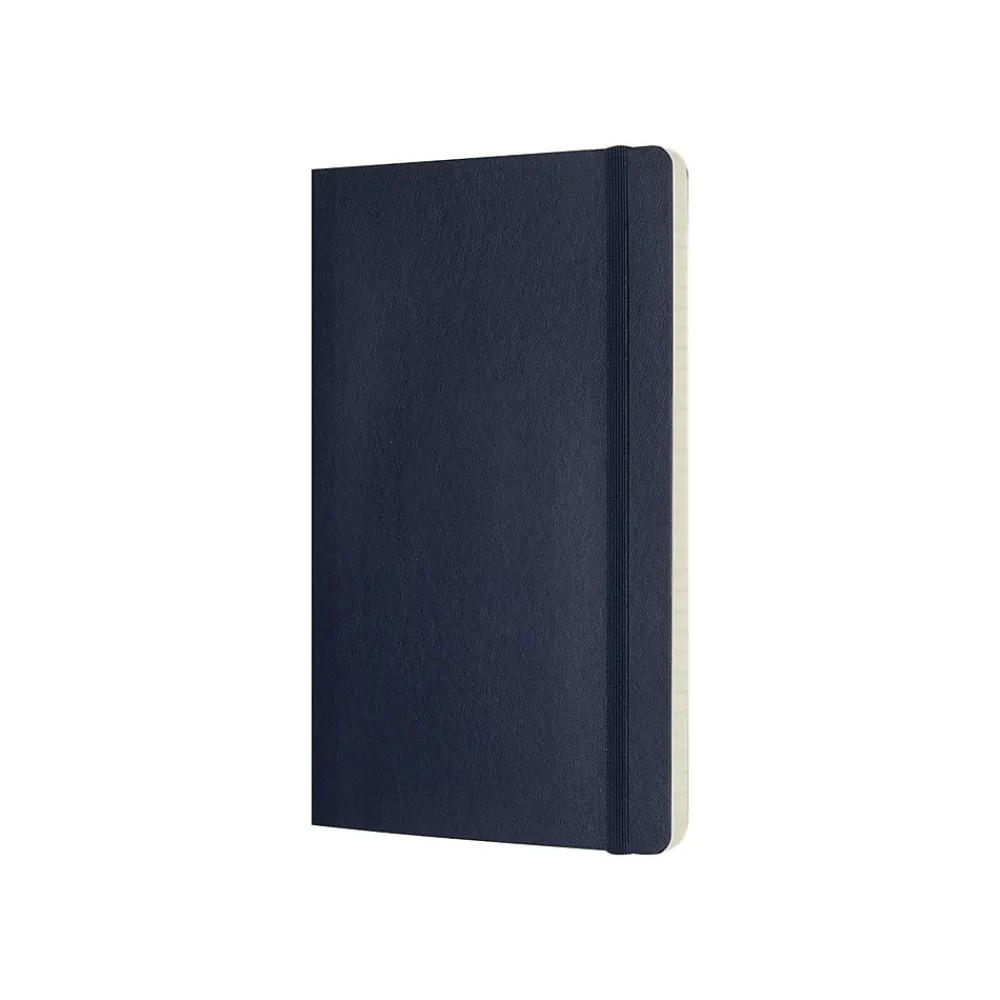 Notebooks|Moleskine Classic Professional Notebooks, 5" x 8.25", Wide Ruled, 96 Sheets, Blue (854740XX)