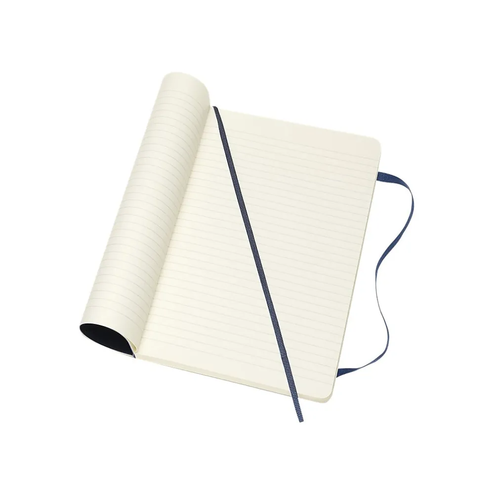 Notebooks|Moleskine Classic Professional Notebooks, 5" x 8.25", Wide Ruled, 96 Sheets, Blue (854740XX)