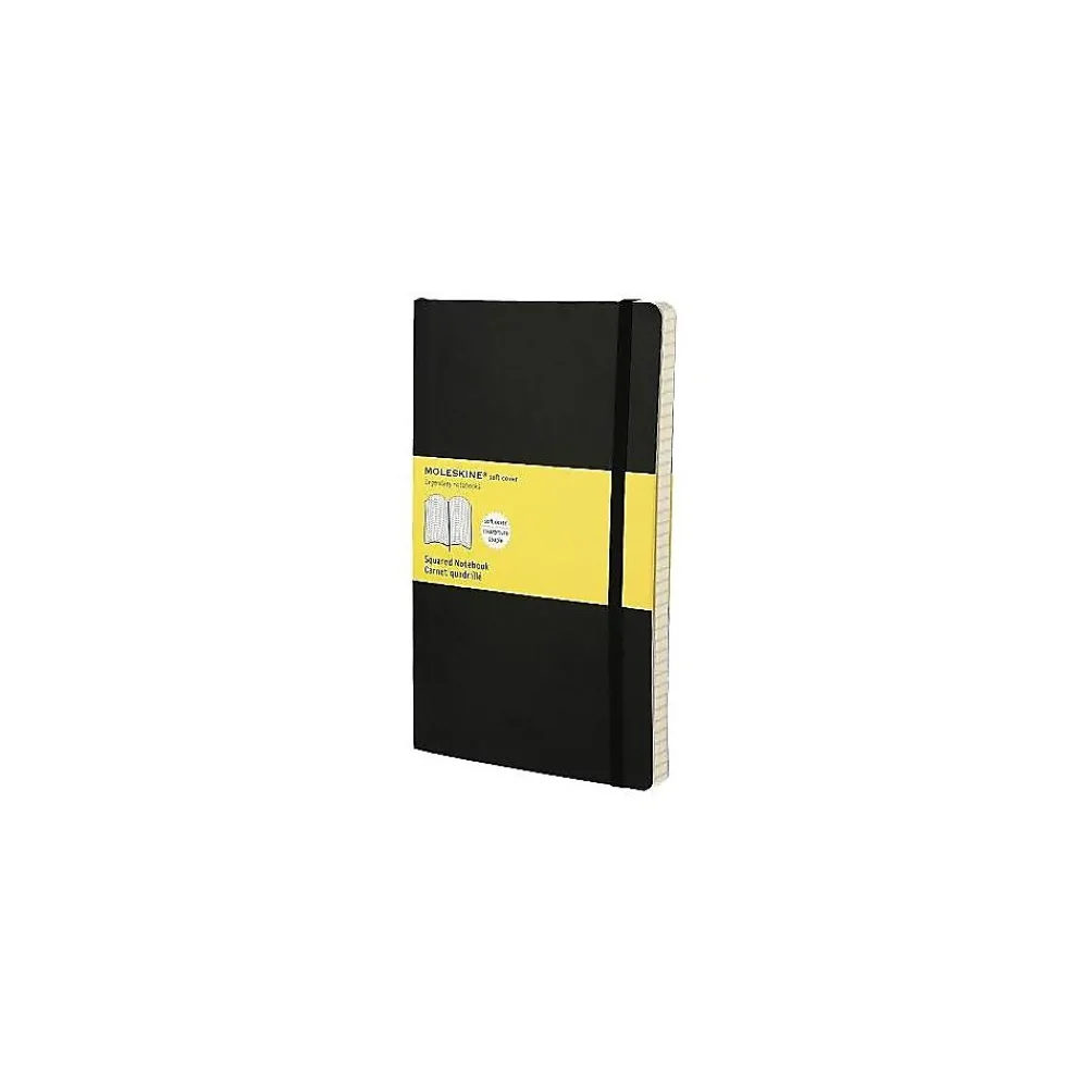 Notebooks|Moleskine Classic Professional Notebook, 7.5" x 10", Graph Ruled, 96 Sheets, Black (707247)