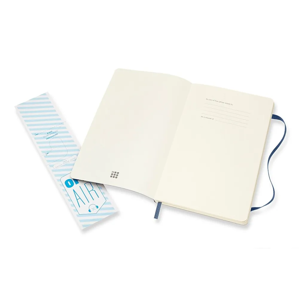Journals|Moleskine Classic Soft Cover Notebook, 5" x 8.25", Sapphire Blue (854764XX)