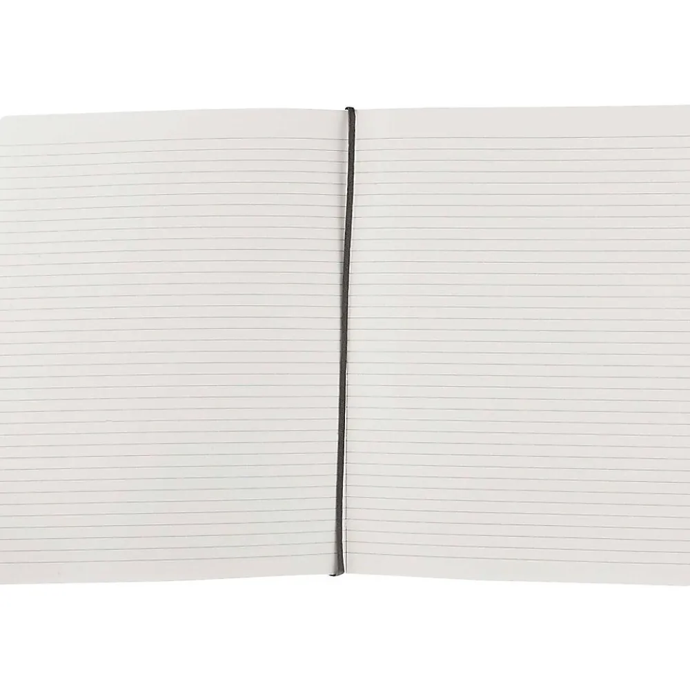 Notebooks|Moleskine Classic 1-Subject Professional Notebook, 7.5" x 10", Narrow Ruled, 96 Sheets, Black (323067)