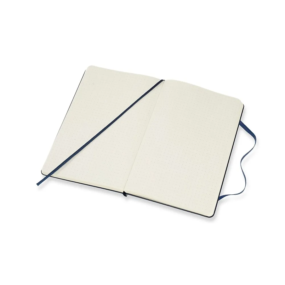 Notebooks|Moleskine Classic 1-Subject Professional Notebook, 5" x 8.25", Dotted, 240 Sheets, Blue (715437)