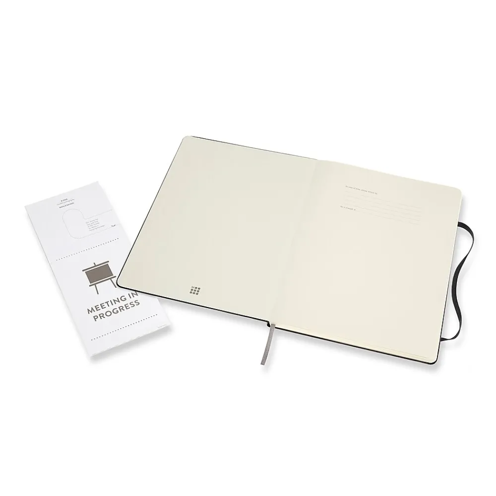 Notebooks|Moleskine Folio Professional Notebooks, 7.5" x 9.75", College Ruled, 96 Sheets, Black (620800)