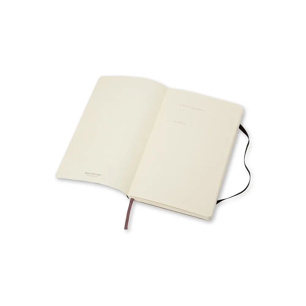 Notebooks|Moleskine Large Subject Notebooks, 5" x 8.25", Quad, 96 Sheets, Black (707186)