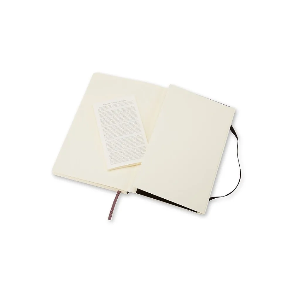 Notebooks|Moleskine Large Subject Notebooks, 5" x 8.25", Quad, 96 Sheets, Black (707186)