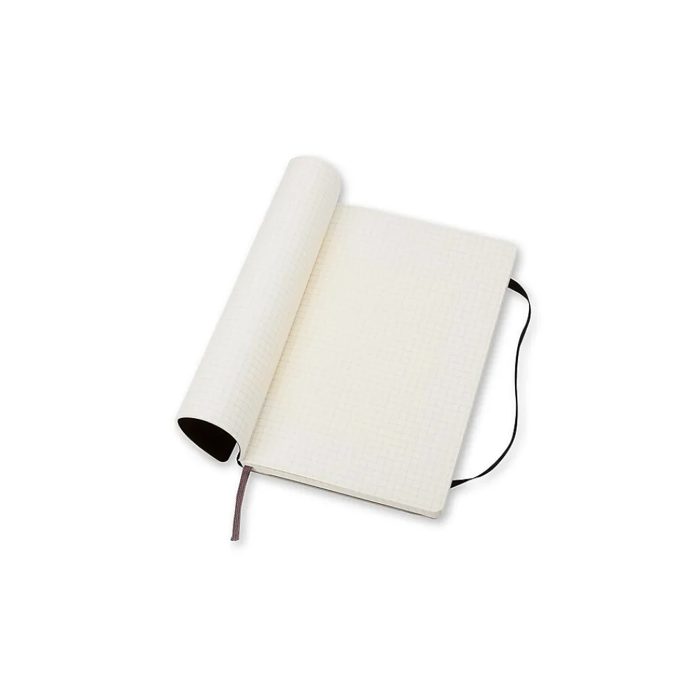 Notebooks|Moleskine Large Subject Notebooks, 5" x 8.25", Quad, 96 Sheets, Black (707186)