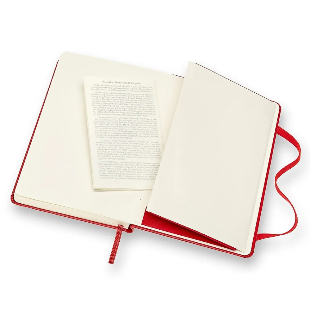 Notebooks|Moleskine Pocket 1-Subject Professional Notebooks, 3.5" x 5.5", Narrow Ruled, 96 Sheets, Red (930000)
