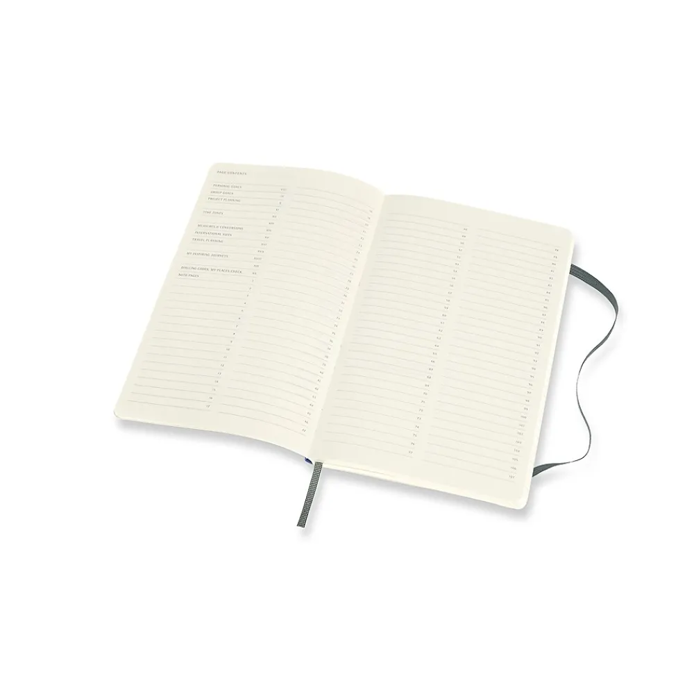 Notebooks|Moleskine Pro Large Professional Notebooks, 5" x 8.25", Narrow Ruled, Green (620794)