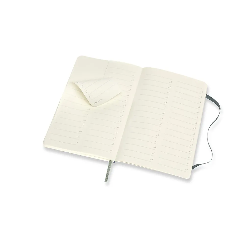 Notebooks|Moleskine Pro Large Professional Notebooks, 5" x 8.25", Narrow Ruled, Green (620794)