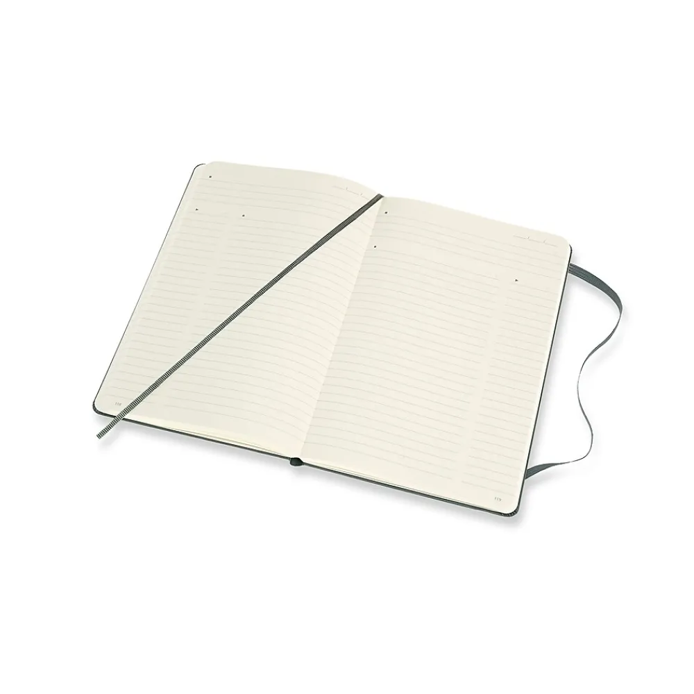 Notebooks|Moleskine Pro Large Professional Notebooks, 5" x 8.25", Narrow Ruled, Green (620763)