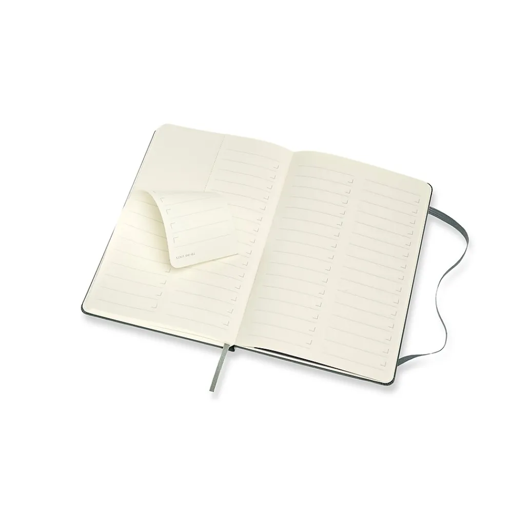 Notebooks|Moleskine Pro Large Professional Notebooks, 5" x 8.25", Narrow Ruled, Green (620763)