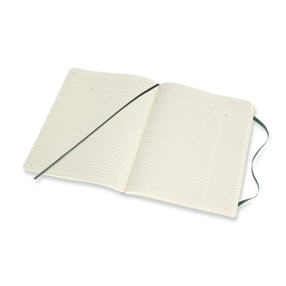 Notebooks|Moleskine Pro XL Professional Notebooks, 7.5" x 9.75", Narrow Ruled, 192 Sheets, Green (620848)
