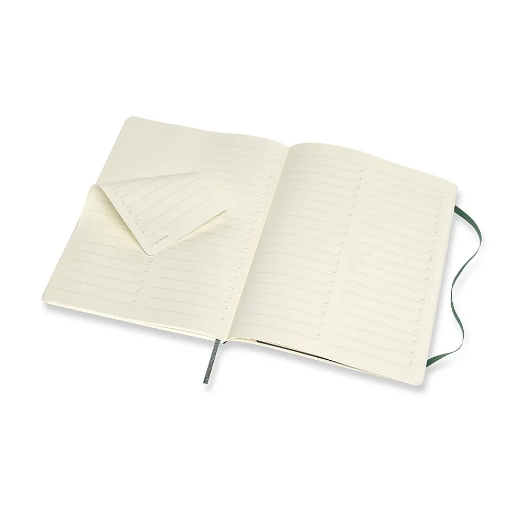Notebooks|Moleskine Pro XL Professional Notebooks, 7.5" x 9.75", Narrow Ruled, 192 Sheets, Green (620848)