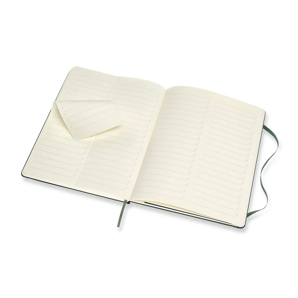 Subject Notebooks|Moleskine Pro XL 1-Subject Professional Notebook, 7.5" x 9.75", Narrow Ruled, 192 Sheets, Green (620817)