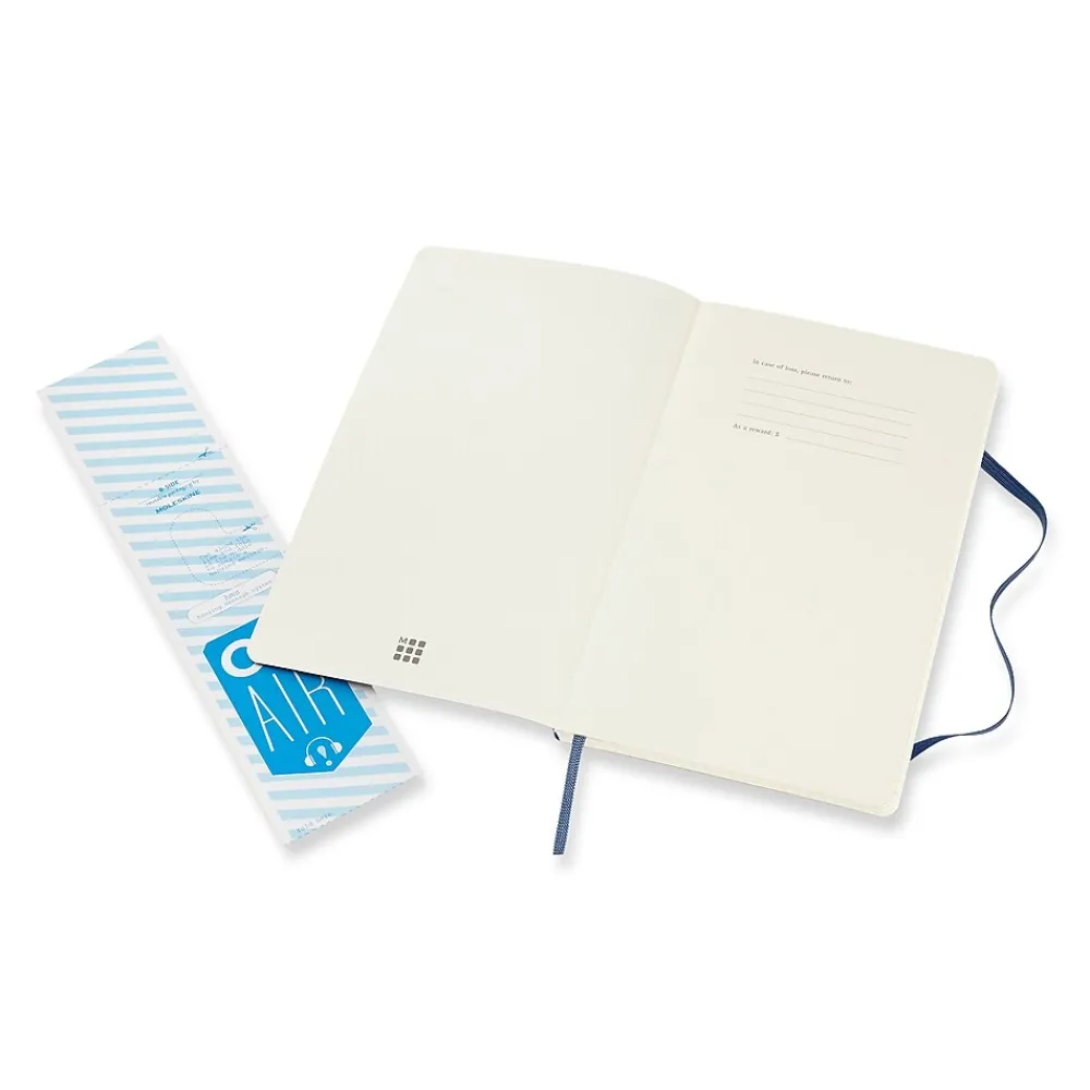 Notebooks|Moleskine Professional Notebooks, 5" x 8.25", Graph Ruled, 100 Sheets, Blue (715598)