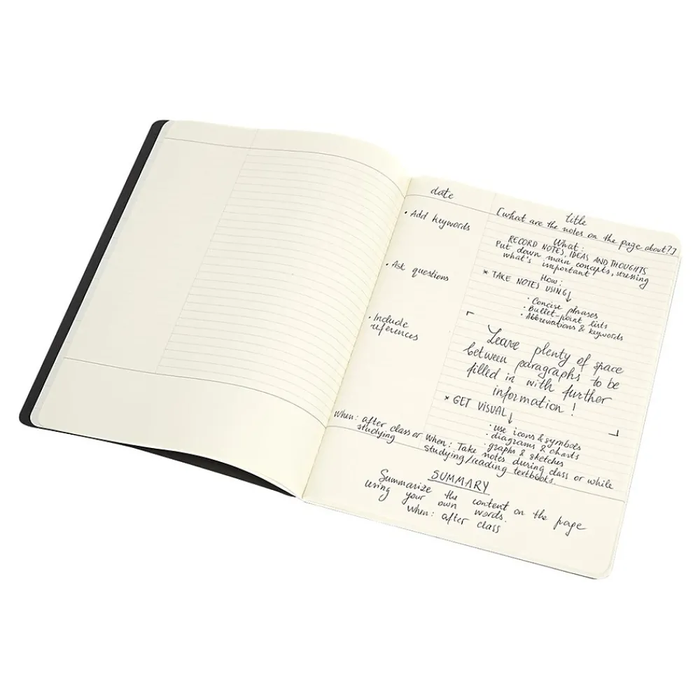 Subject Notebooks|Moleskine Subject Cahier Subject Notebooks, 7.5" x 9.75", Wide Ruled, 80 Sheets, Assorted Colors, 2/Pack (8058647620282)