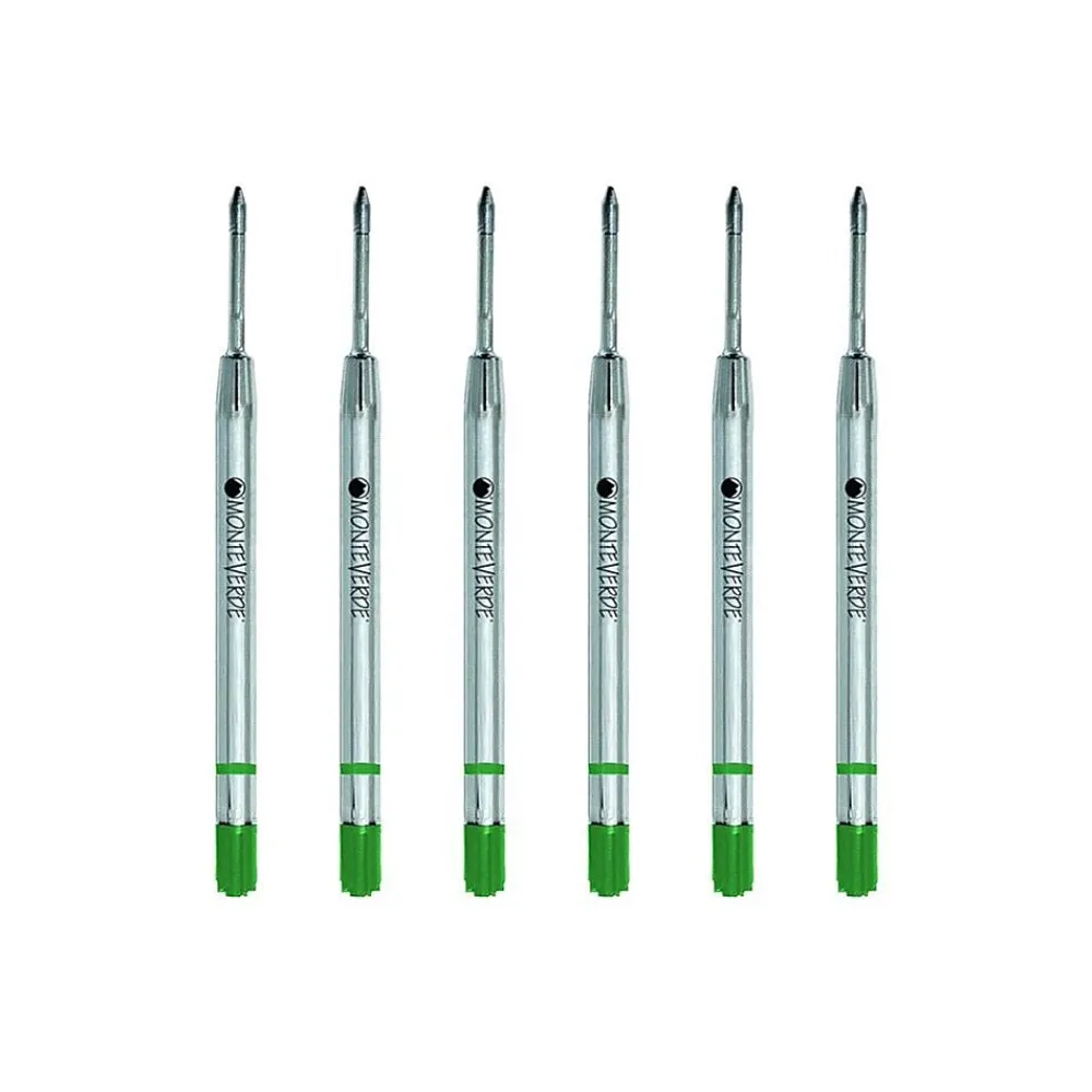 Pens|Monteverde ® Fine Gel Ballpoint Refill For Parker Gel Ballpoint Pens, 6/Pack, Green