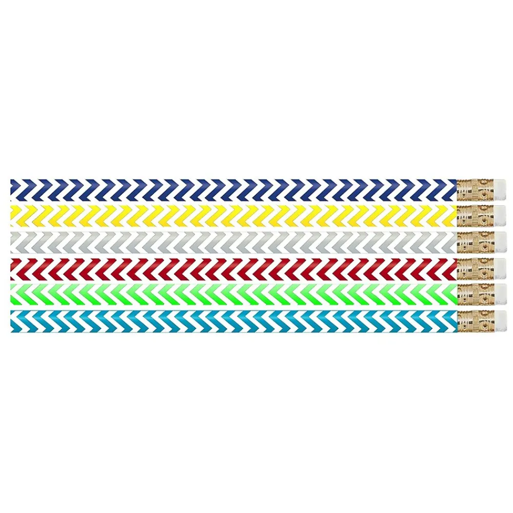 Pencils|Musgrave Pencil Company Geometric Glitz Wooden Pencil, 0.5mm, #2 Hard Lead, 144/Box (MUS2540G)