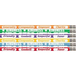 Pencils|Musgrave Pencil Company Kindness Kounts Wooden Pencil, 0.5mm, #2 Hard Lead, 144/Box (MUS2546G)